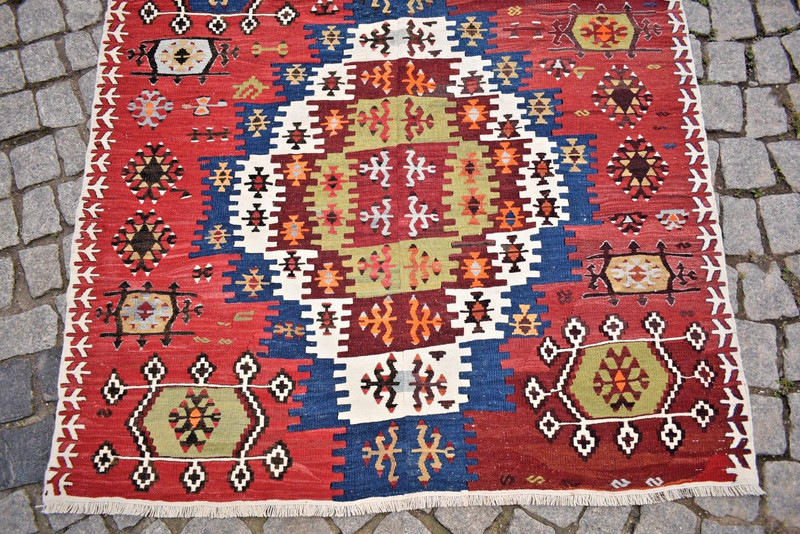 Fabulous Antique Cappadocia Rug 49'' x 79'' With Great Colors Taspinar Kilim gallery