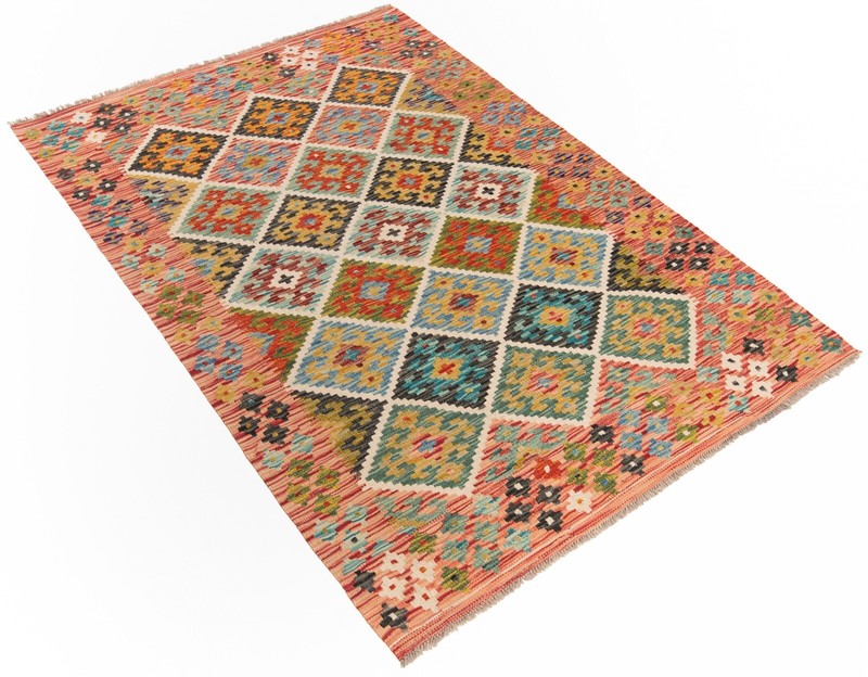 Kelim Afghan 190x132 cm Handwoven Oriental Carpet Rug Kilim gallery