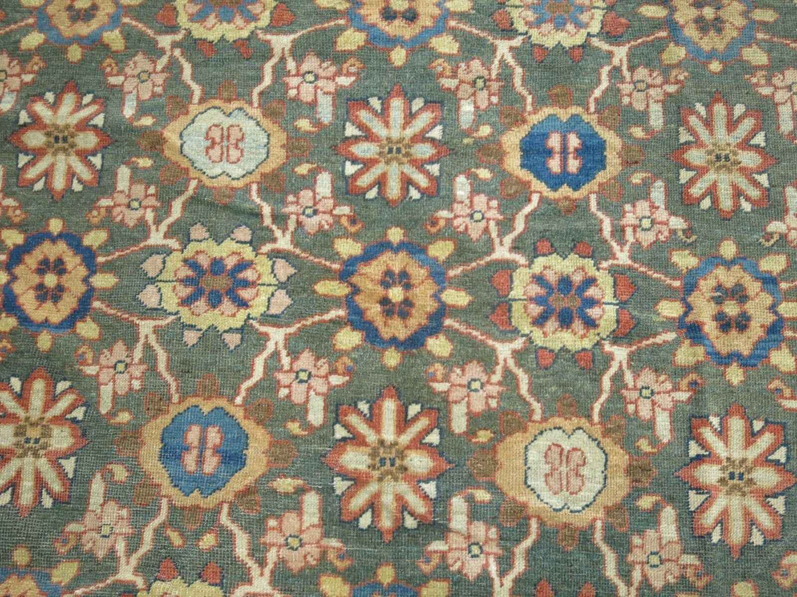 Antique Unique Green Mini Khani Mahal Sultanabad Rug 10'x14' gallery