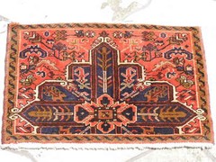 2x3ft. Vintage Heriz Wool BagFace