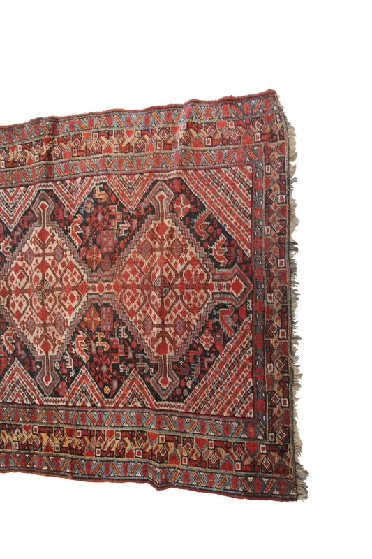 3x10 Rare Antique Handmade Wool Runner Red Tribal Geometric Shabby Chic Rug gallery
