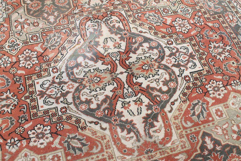 Turkish Rug 77''x114'' Vintage Light Muted Color Rug Oushak Carpet 196x292cm 6x9 gallery