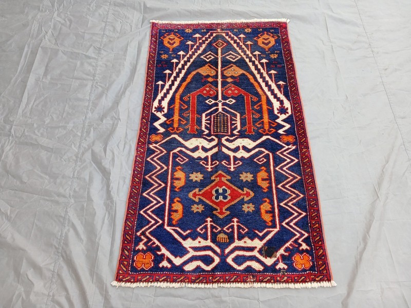 COLLECTORS' ITEM Vintage Kowdani Tribal Belouch Nomadic Maldari Prayer Carpet gallery