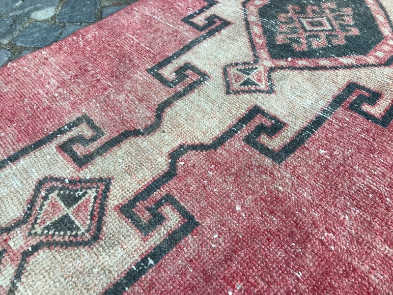 Turkish Vintage Rug Handmade Wool Rug Bohemian Runner Rug Home Rug 2,4 x 6,2 ft gallery