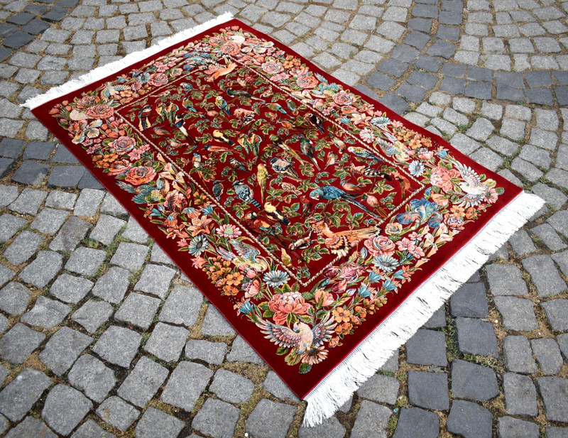 Silk Rug 100 % Bamboo Silk Rug 39'' x 59'' Home Decor Silk Bamboo Wall Rug gallery