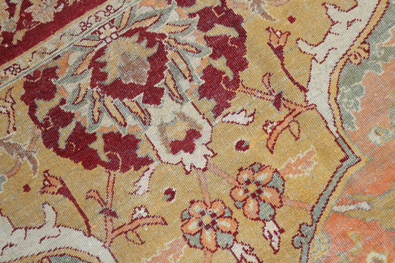 Antique Decorative Indian Amristar Agra Rug 4'9''x7'10'' gallery