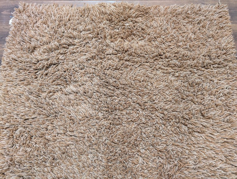 Vintage Wool Shag Rug, Beige-Tan, High Pile gallery