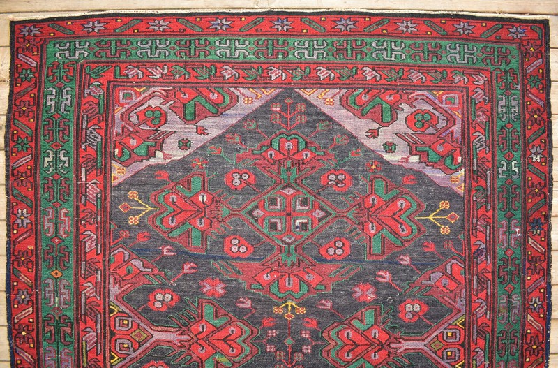 Caucasian 4x10 Rug 56''x126'' Handwoven ANTIQUE Vintage Sumak Kilim 145x323cm gallery