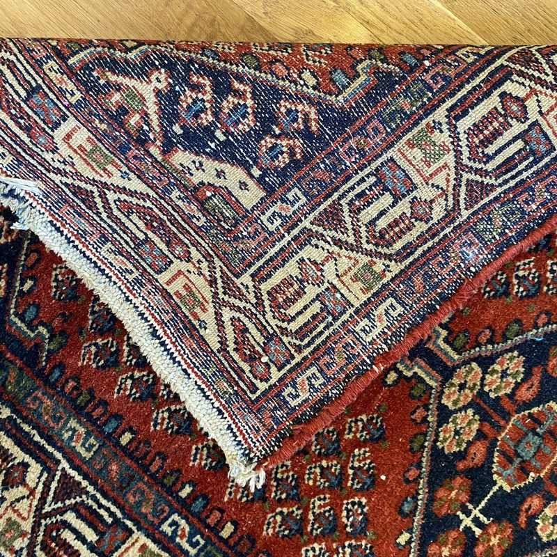 Vintage Rug 2' 7 x 4' 1 Red Hand Knotted Farmhouse Oriental Rug gallery