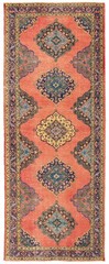 Vintage 4’11” x 12’8″ Traditional Hand Knotted Vegetable Dye Wool Area Rug