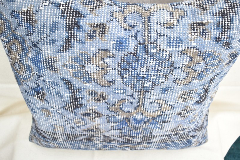 Turkish Carpet Pillow Cover Rug 20'' x 20'' Decorative Handmade Cushion Cover gallery