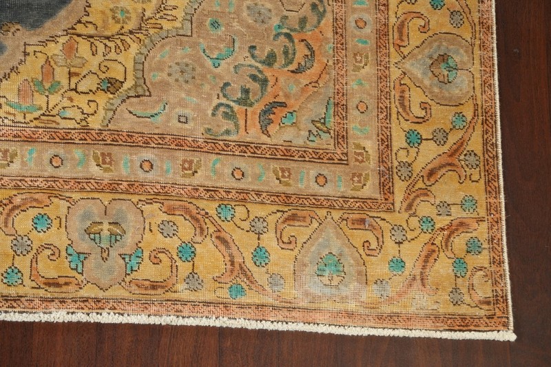 Antique Floral Traditional Hand-knotted Area Rug Evenly Low Pile Wool 9x12 ft gallery