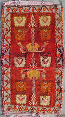 Small Rug, hand knotted small Rug, Yastik rug, kilim rug, welcome rug