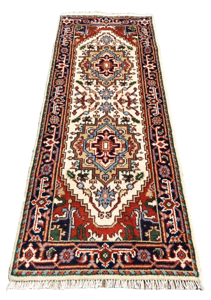 6'x2'6" ANTIQUITY NEW HAND KNOTTED CAUCASIAN KAZAK SERAPE TRIBAL WOOL RUG RUNNER gallery