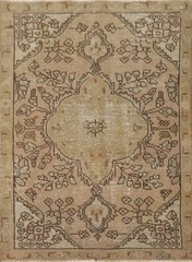 Muted Distressed Traditional Wool Rug Vintage Hand-made Foyer Carpet 3×5