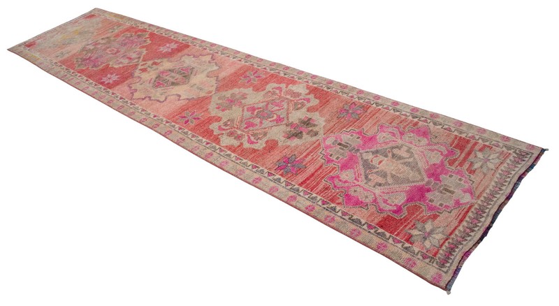 Turkish Runner Rug, Hand Made Rug, Tribal Wool Rug, Ethnic Runner Rug 3 x 12 ft gallery