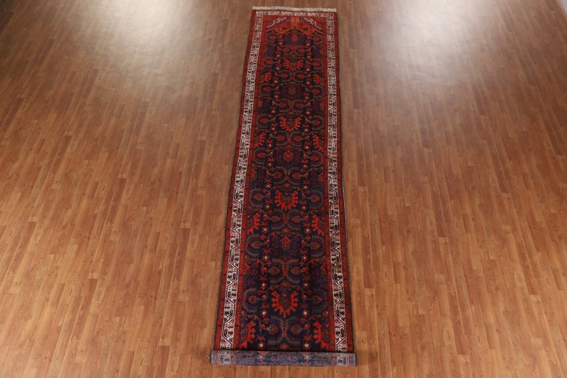 Vegetable Dye Bakhtiari Antique Rug Runner 3'x16' Wool Handmade Hallway Carpet gallery