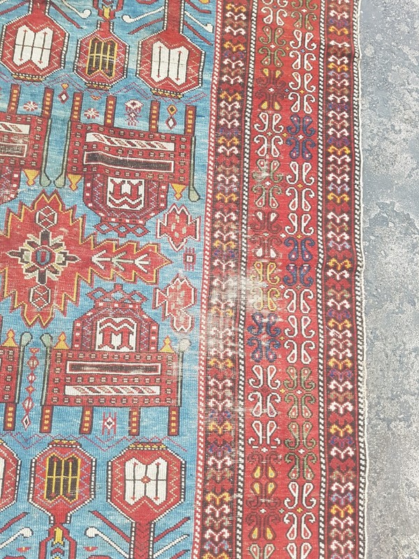 Vintage Hand Made Traditional Rug Oriental Wool Multicolor Carpet 177x128 cm gallery