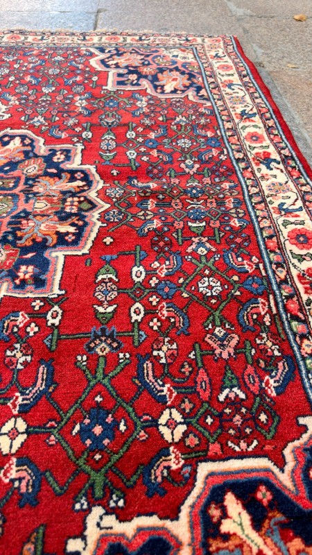 3'8'' X 4'11'' Vintage Carpet Natural Village Rug Handmade Rug.SKU:P1760 gallery
