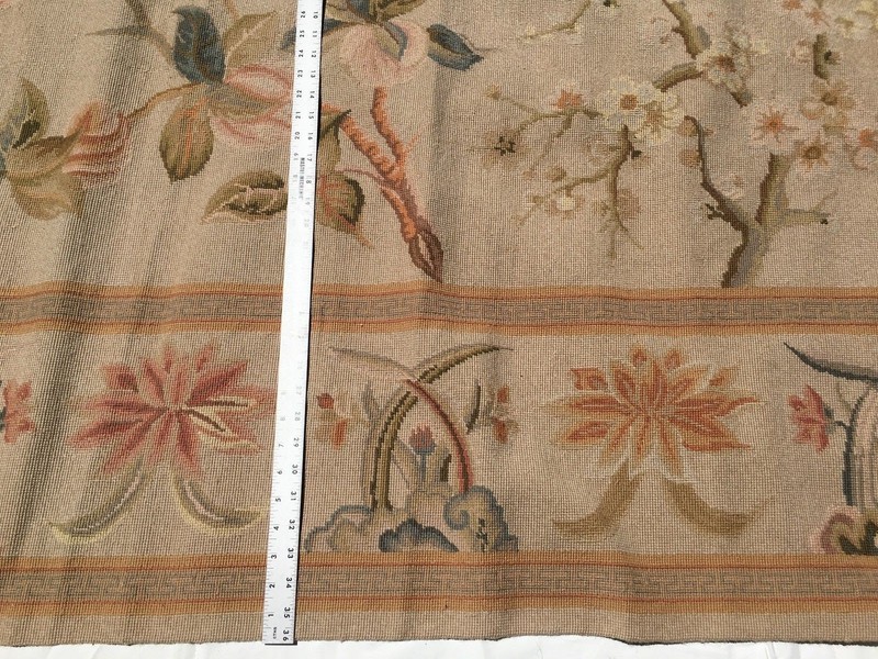 SOLD STARK ORIENTAL RUG HAND MADE NEEDLEPOINT LOTUS FOUR SEASONS 16'10x11'10" gallery