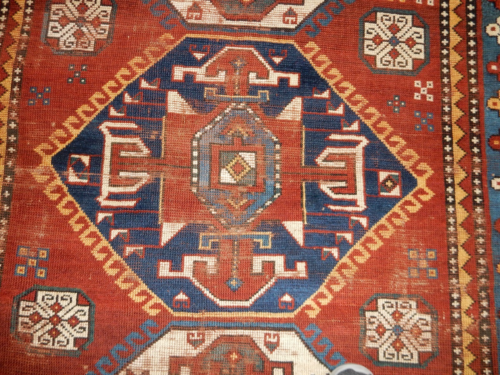 ANTIQUE KAZAK RUG KUBA SHIRVAN ORIENTAL RUG CARPET HERIZ SERAPI #1 gallery