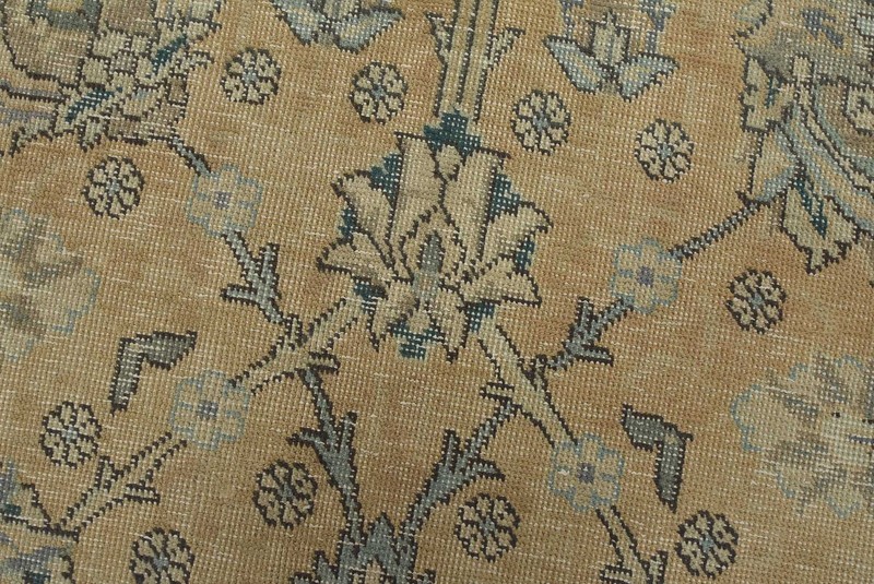 Tabrizi Rug 10′ x 12’2” Pink Wool Vintage Distressed Hand-Knotted Carpet gallery