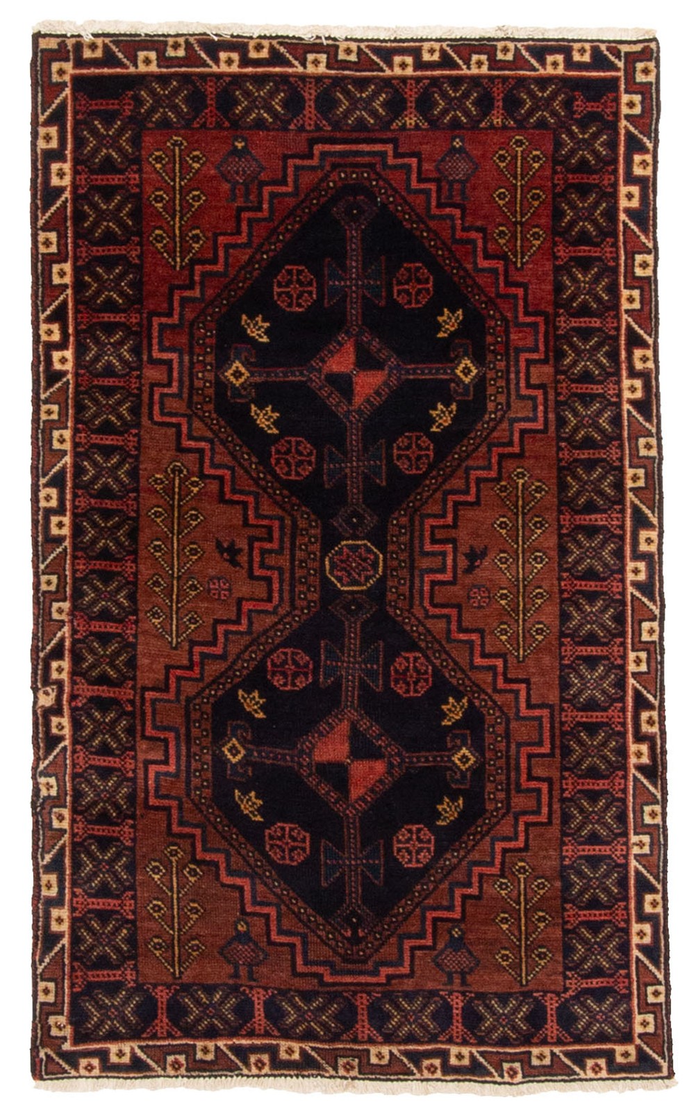 Vintage 2'6" x 4'2" Traditional Hand Knotted Vegetable Dye Wool Area Rug gallery