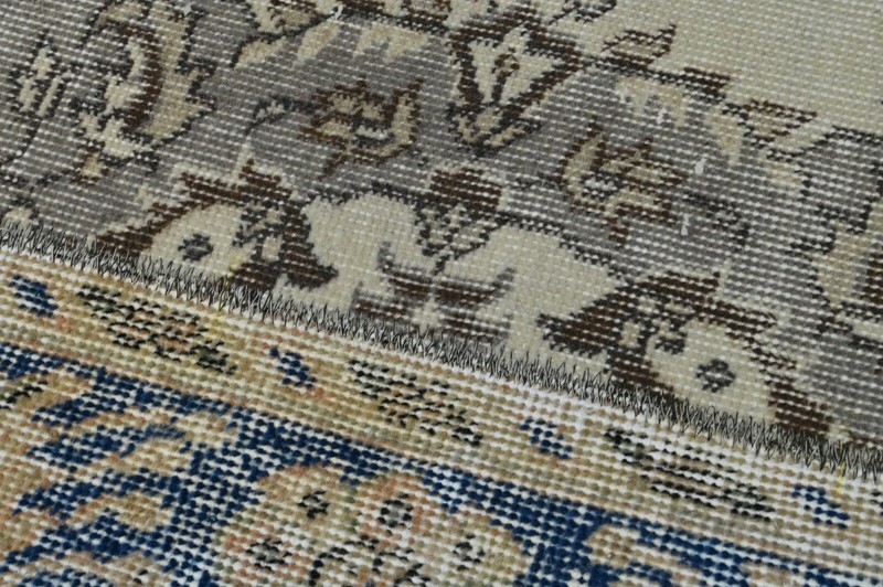 Vintage Turkish Runner Rug 2x5ft Wool Anatolian Handmade Hallway Oushak BEIGE gallery