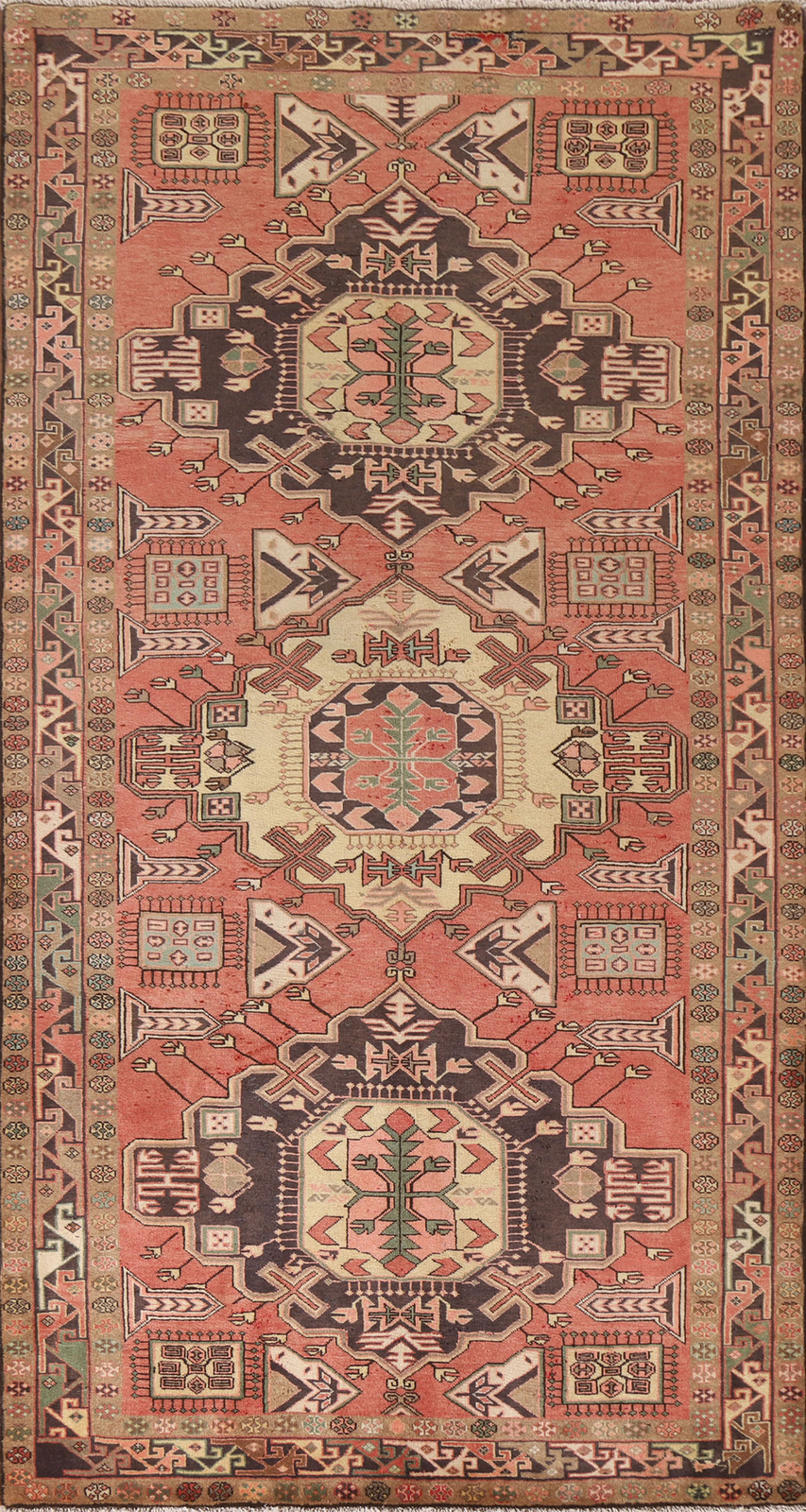 Vintage Geometric Meshkin Tribal Handmade Area Rug 5x10 Nomadic Carpet gallery