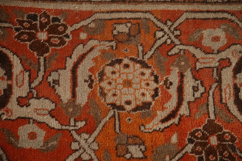 Pre-1900 Ivory Tebriz Vegetable Dye Handmade Palace Size Antique Rug 13x19 ft. gallery