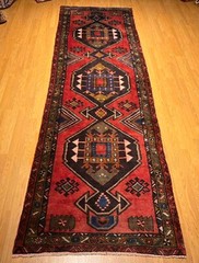 3.8 x 13 Handmade Village Made One Of A Kind Kurdish Runner_Natural Dyes Wool