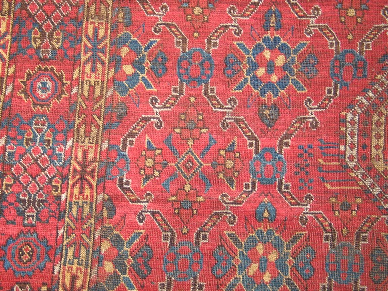 6'x21' Mid 19th Century Antique Rustic Tribal Ersari Beshir Coral Gallery Rug gallery