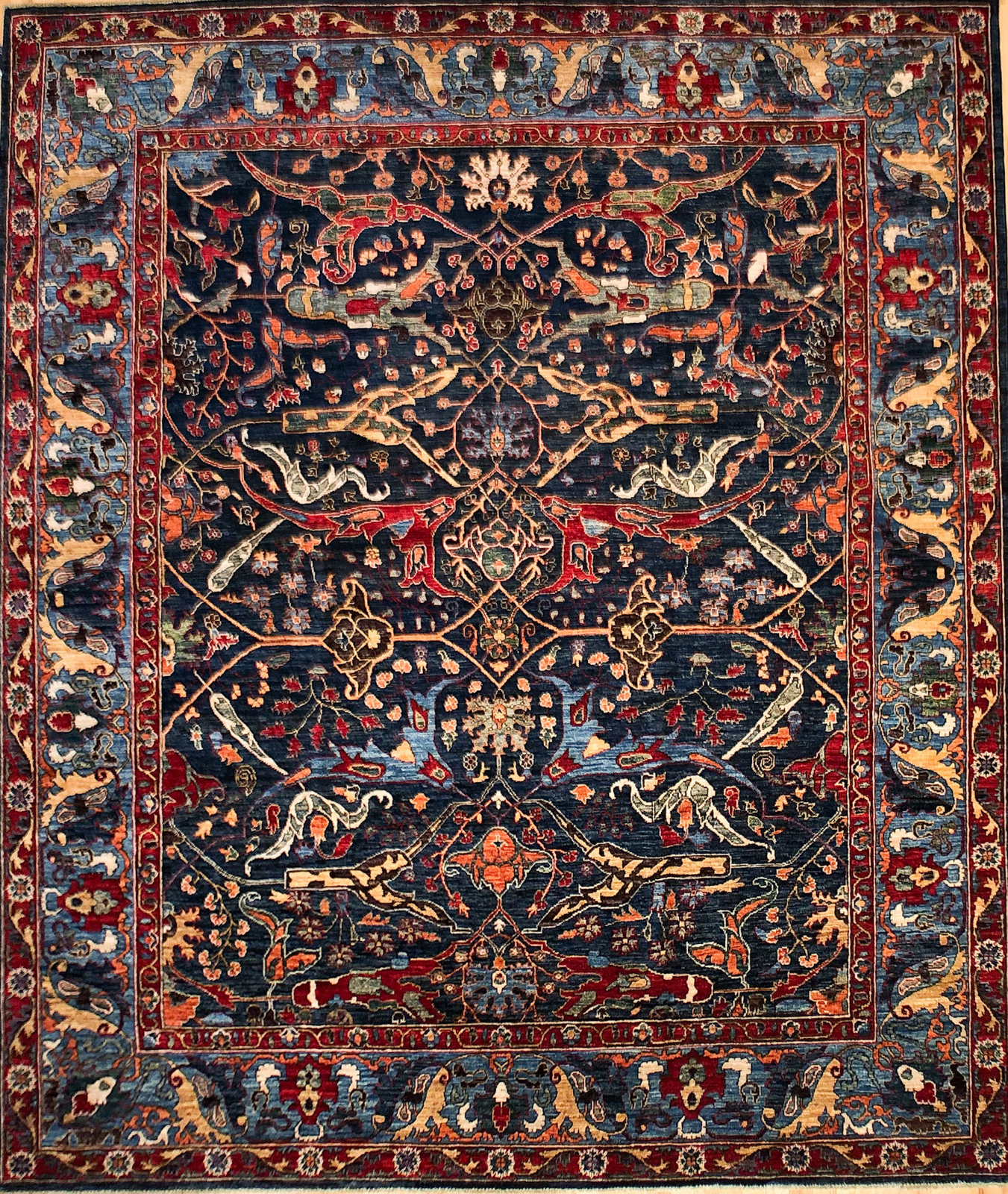Hand-knotted Rug (Carpet) 8'2X9'5, Choeb Rang mint condition gallery