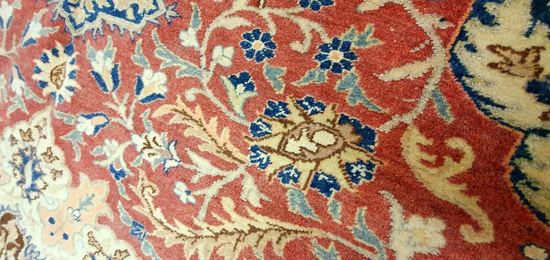 Rare Antique 1930-1940s Wool Pile Natural Dye Kayseri Bunyan Area Rug 7x10ft gallery