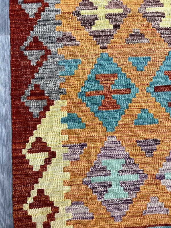 Vintage Kilim Traditional Hand Made Oriental Wool Kilim 5ftx3.2ft 145cmx103cm gallery