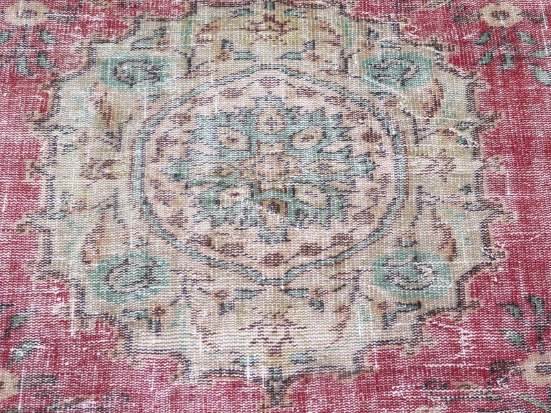 Vintage Rug, Anatolia Carpet, Distressed Rug, Floor Carpet Handmade Rug 68"x111" gallery