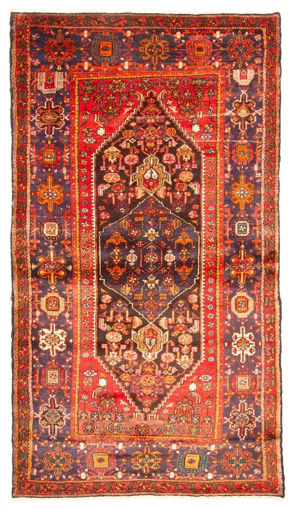Traditional Vintage Hand-Knotted Area Rug 4'2" x 7'9" Oriental Wool Carpet