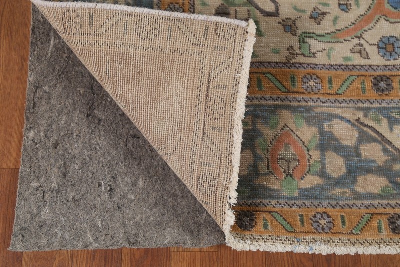 Blue Vintage Overdyed Tebriz Area Rug 6x9 Hand-knotted Wool Living Room Carpet gallery