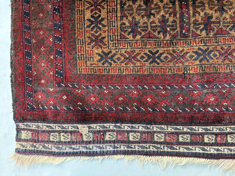 3x5 Tan Antique Baluchi Afghan Kilim Rug Handwoven Wool Tribal Nursery Nomadic gallery