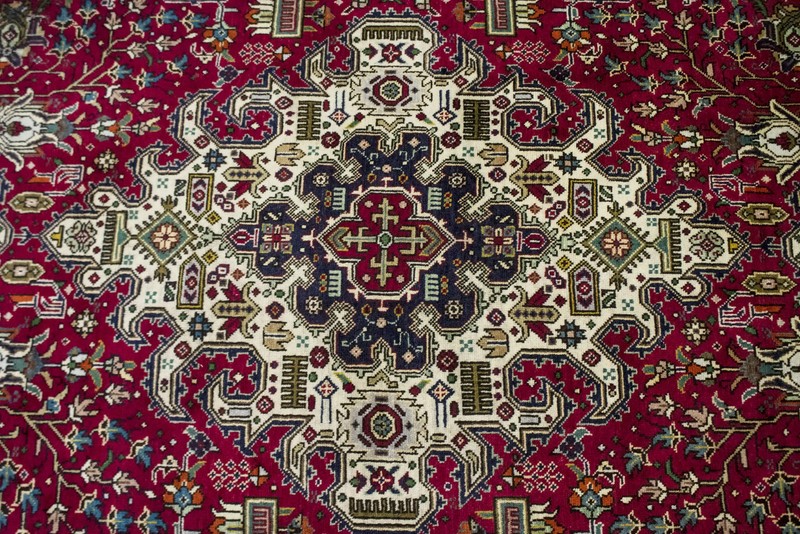Vintage Handmade Wool Oriental Rug Classic Floral Design Home Decor 8X11'5 gallery
