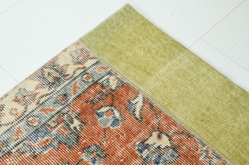 Turkish Small Runner Rug 2x5 Hand-Knotted Vintage Oushak Oriental Rug Carpet,730 gallery