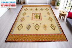 Native American Style HandMade Turkish Rug Boho Decor Area Rug 7×10 ft Approx