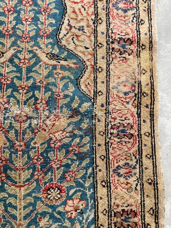 Vintage Traditional Hand-knotted Turkish Oriental Wool Rug Carpet 101x63 cm gallery