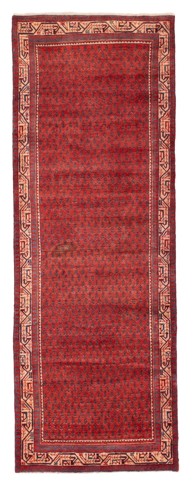 3'7" x 10'0" Vintage Hand-knotted Runner Rug Traditional Oriental Wool Carpet gallery