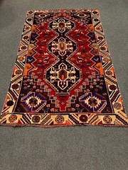 110 X 180 CM COLLECTORS’ ITEM Stunning Antique Stunning Shirvan Pictorial Carpet