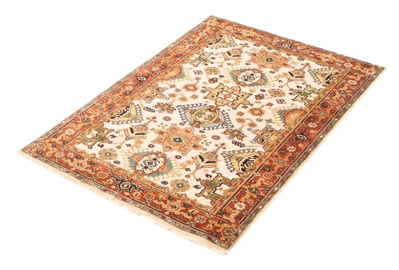 Vintage Hand-Knotted Carpet 4'0" x 5'11" Traditional Oriental Wool Area Rug gallery