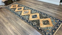 Hallway Rug, 3.8 x 12.8 ft, Floor Rug, Woven Wool Rug, Runner Rug, Aztec Carpet