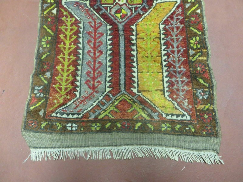 Small Turkish Yastik Rug 2x3, Antique Geometric Tribal gallery