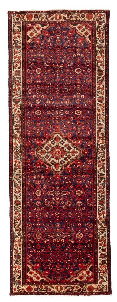 3'4" x 9'10" Vintage Hand-knotted Runner Rug Traditional Oriental Wool Carpet