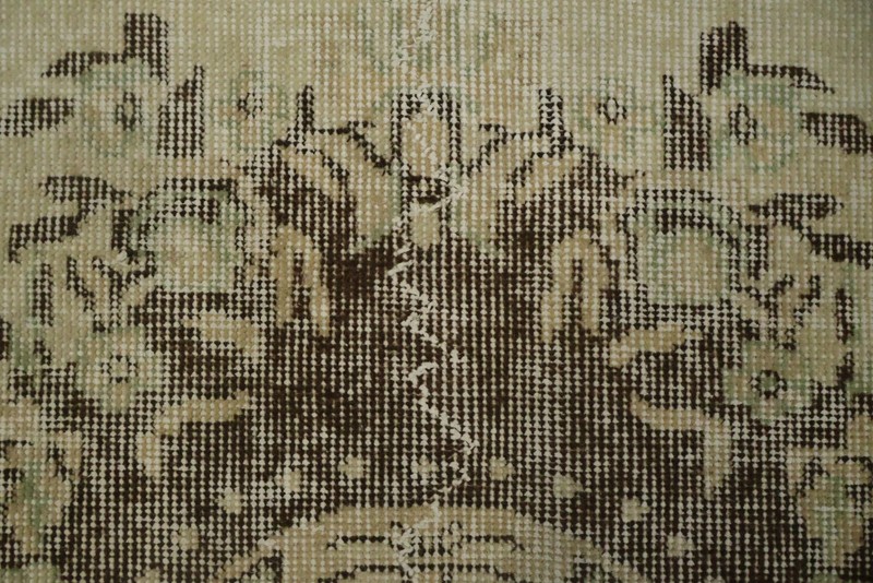Antique-Inspired Floral Area Rug 4x7 Ft Hand-Knotted Beige Turkish Wool Carpet gallery